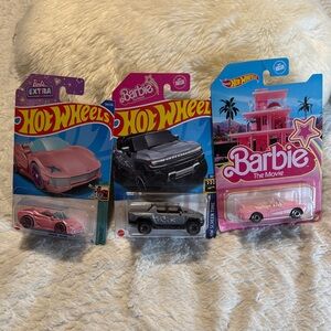 Barbie Hot Wheels Pink and Black Car Collection